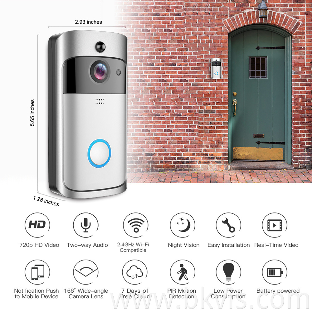 waterproof home video night vision camera wireless doorbell